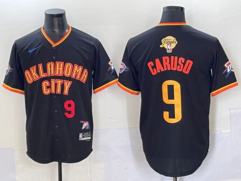 Men 2025 Oklahoma City Thunder #9 Caruso Black Nike Joint Name NBA Jersey style 22->oklahoma city thunder->NBA Jersey